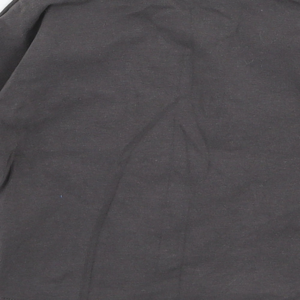 NEXT Girls Grey Cotton Jersey T-Shirt Size 0-3 Months Round Neck Snap - Forever awesome