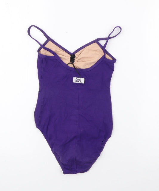 Roch Valley Girls Purple Cotton Leotard One-Piece Size 9-10 Years