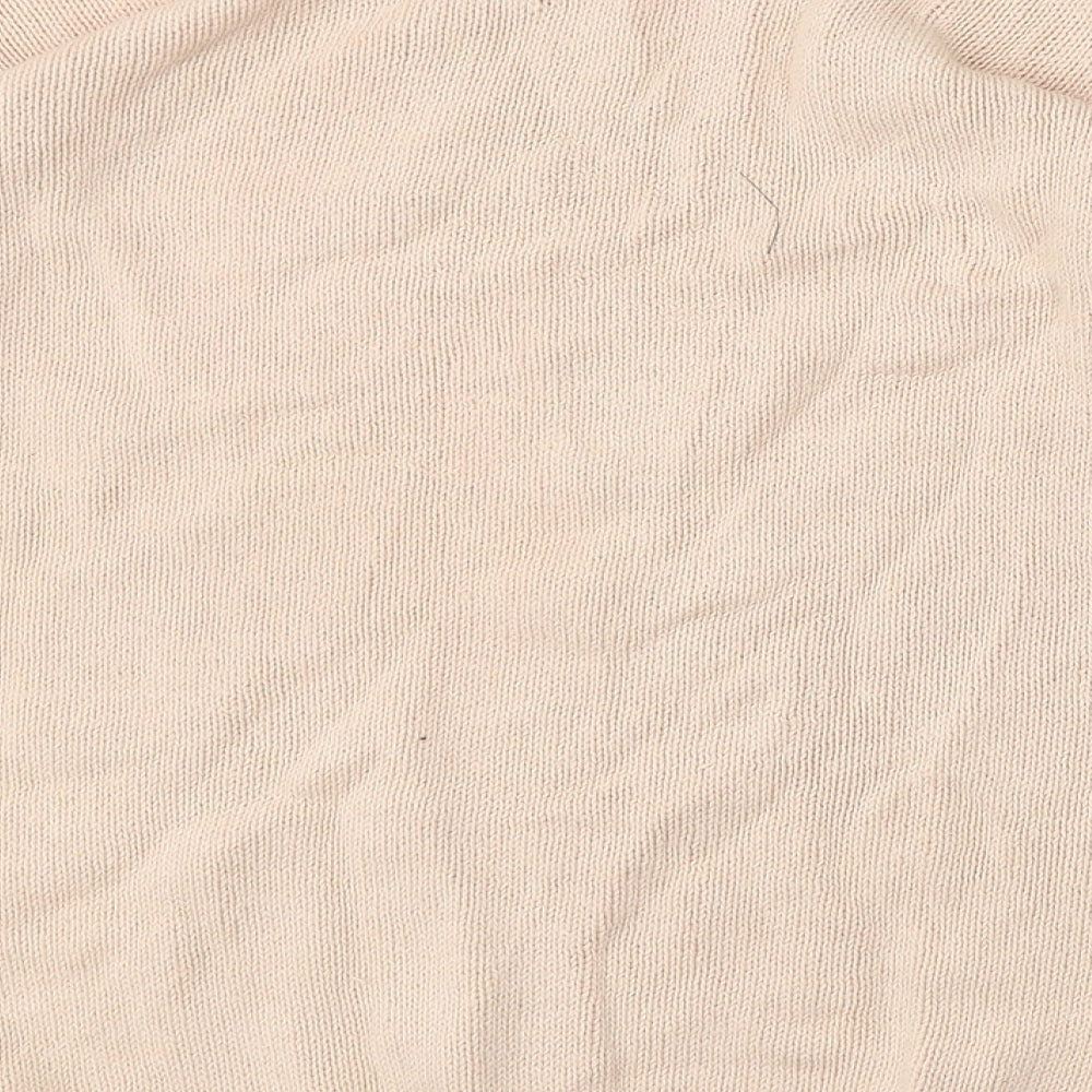 Marks and Spencer Womens Pink Round Neck Cotton Pullover Jumper Size 14