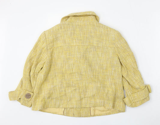 NEXT Womens Yellow Jacket Size 12 Button