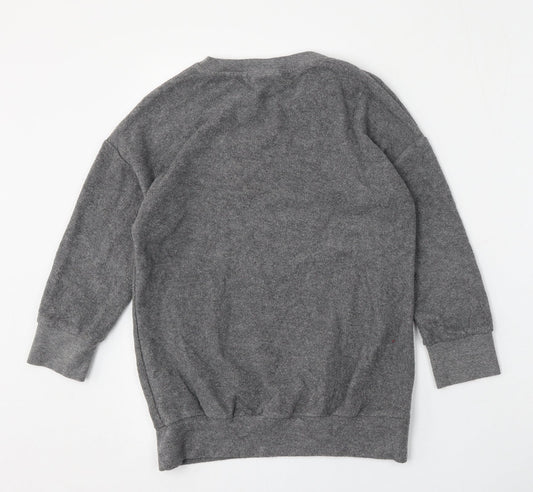 NEXT Girls Grey Polyester Pullover Sweatshirt Size 9 Years