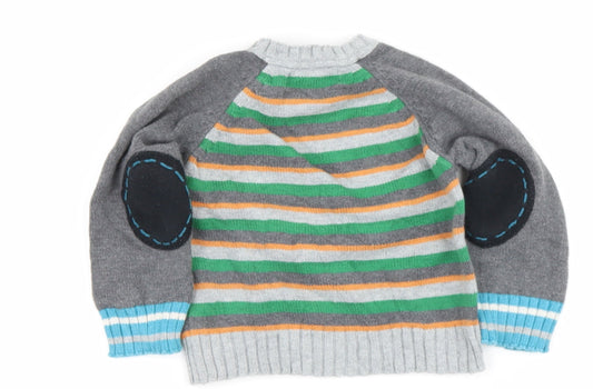 George Grey Striped Cotton Cardigan Jumper