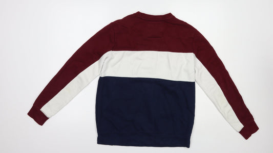 Pull & Mens Blue Cotton Pullover Sweatshirt Size XS