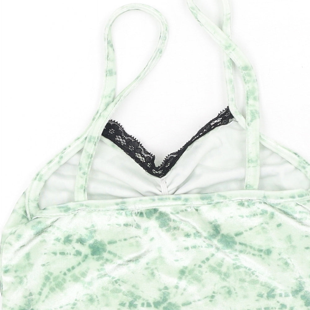 Daisy Street Womens Green Viscose Camisole Tank Size 8 Round Neck