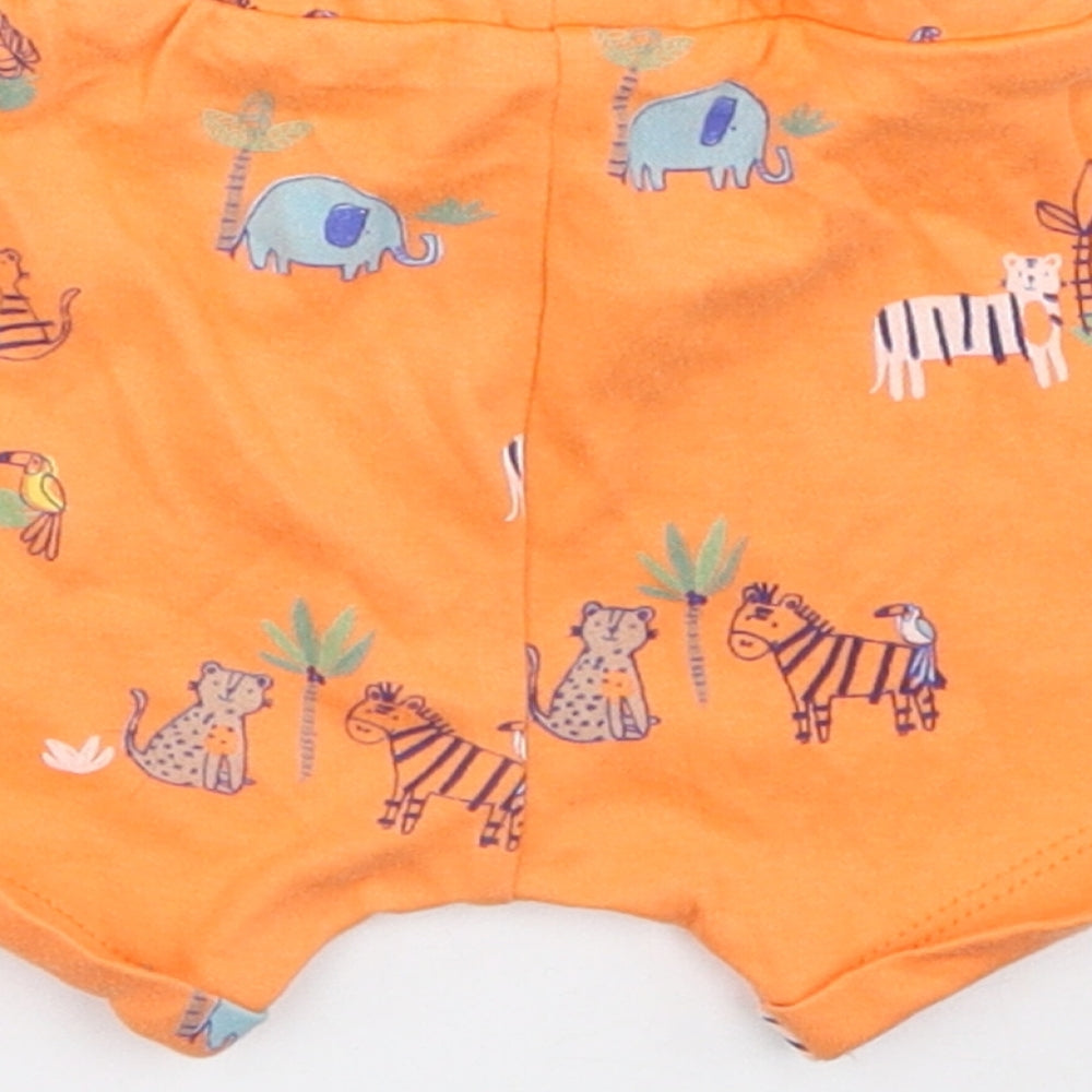George Baby Orange Cotton Cropped Trousers Size 0-3 Months