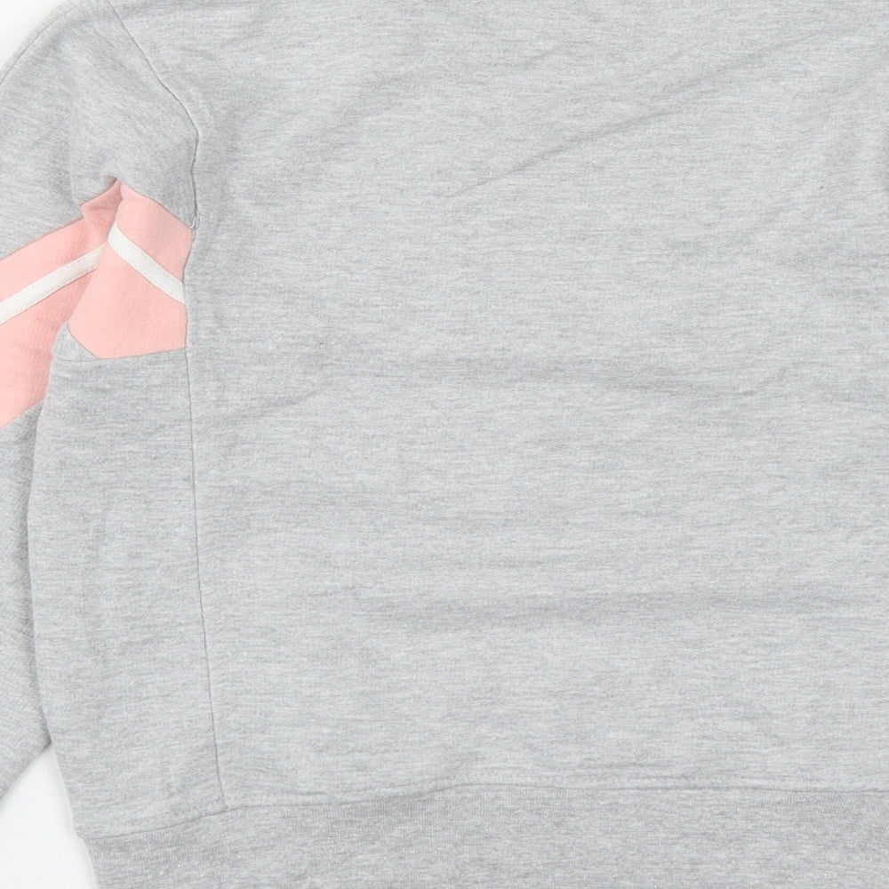 Reebok Girls Grey Cotton Pullover Sweatshirt Size 11-12 Years