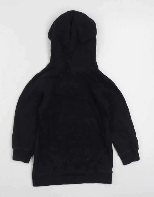 BPC Girls Black 100% Cotton Pullover Hoodie Size 6-7 Years Pullover