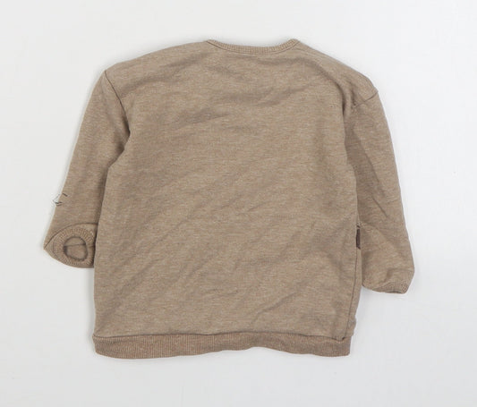 George Baby Brown Cotton Pullover Jumper Size 6-9 Months Pullover