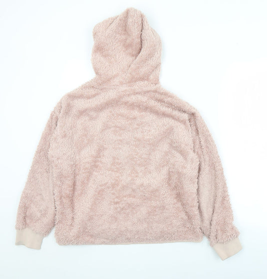 H&M Womens Pink Polyester Pullover Hoodie Size S