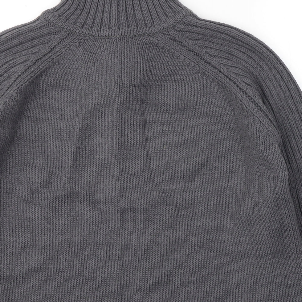 Marks and Spencer Womens Grey High Neck Acrylic Pullover Jumper Size 14