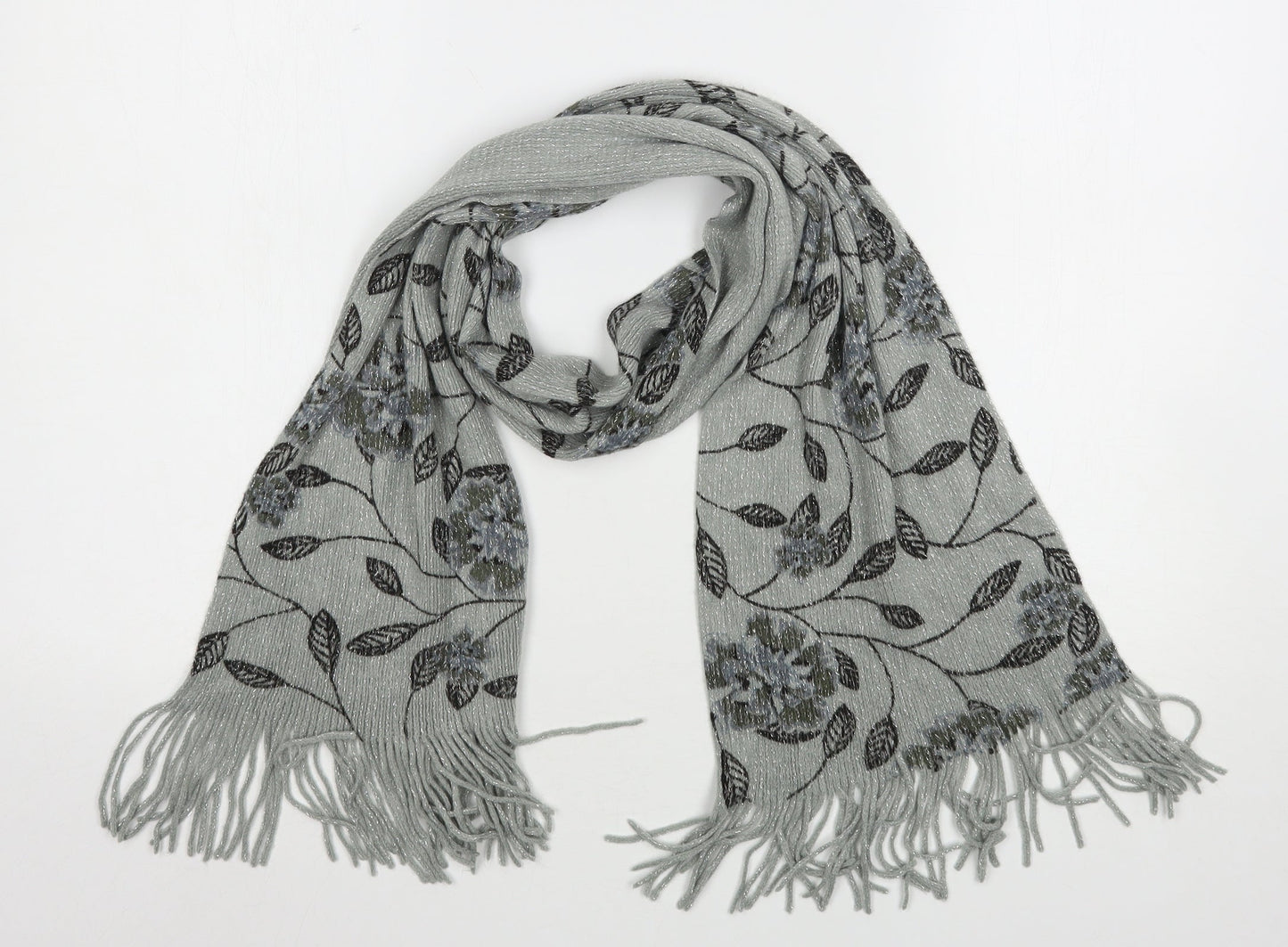 Preworn Womens Multicoloured Floral Polyester Scarf