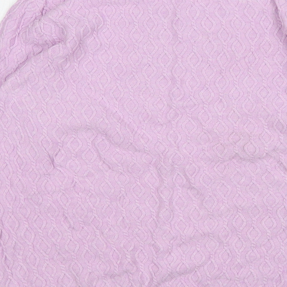 CC Womens Pink Round Neck Cotton Pullover Jumper Size M