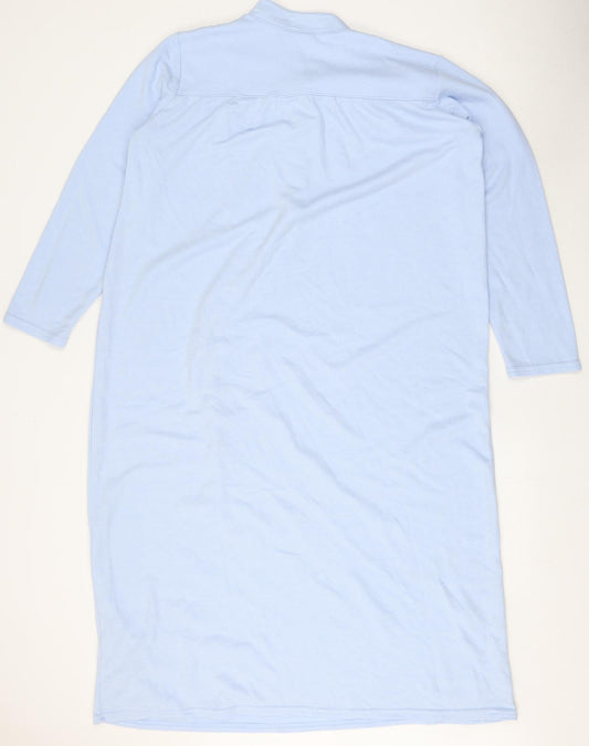 Thermoactyl Womens Blue Polyester A-Line Size M Round Neck Button