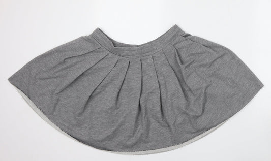COLLUSION Womens Grey Cotton Skater Skirt Size 10