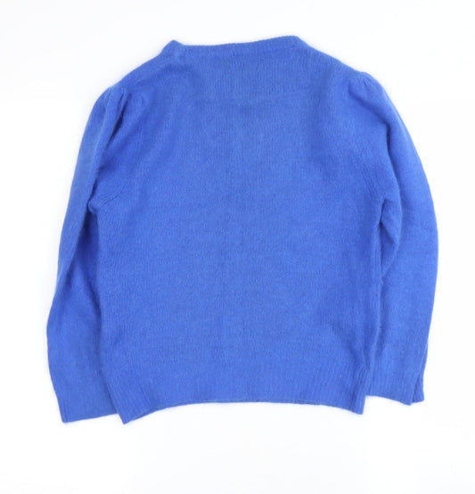 Lorraine Clare Mens Blue Round Neck Maguey Pullover Jumper