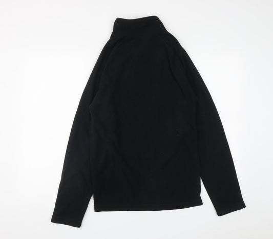Moutain Life Mens Black High Neck Polyester Pullover Jumper Size XS