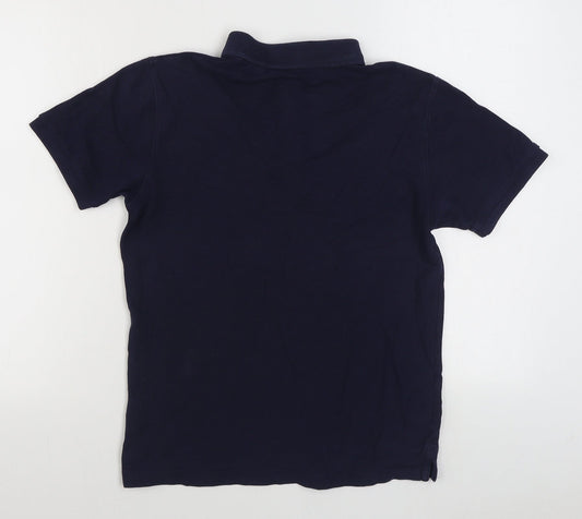 Dunnes Stores Mens Blue Cotton Polo Size XS Collared Pullover