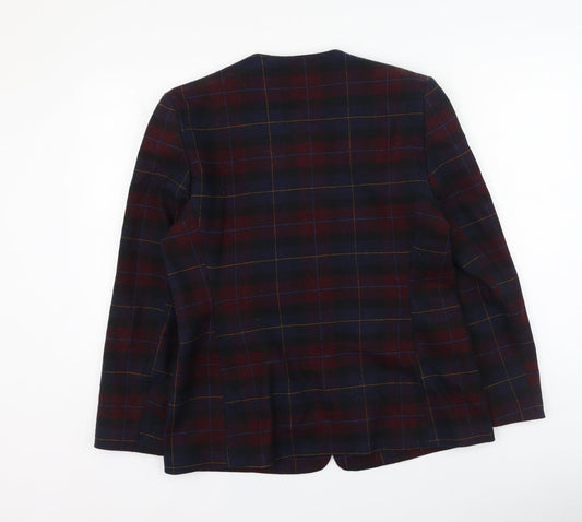 OPUS Womens Multicoloured Plaid Jacket Size 14