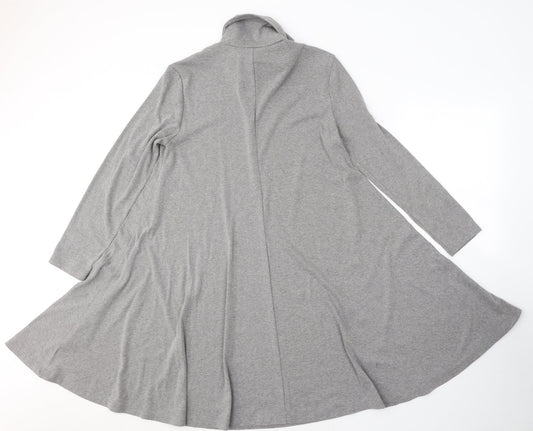 Floryday Womens Grey Cotton Fit & Flare Size M Roll Neck Pullover