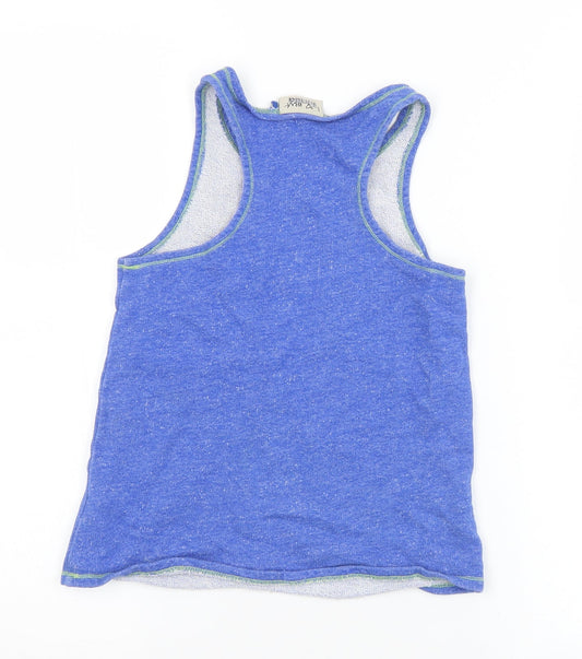 NEXT Girls Blue Cotton Camisole Tank Size 8 Years Round Neck - NY