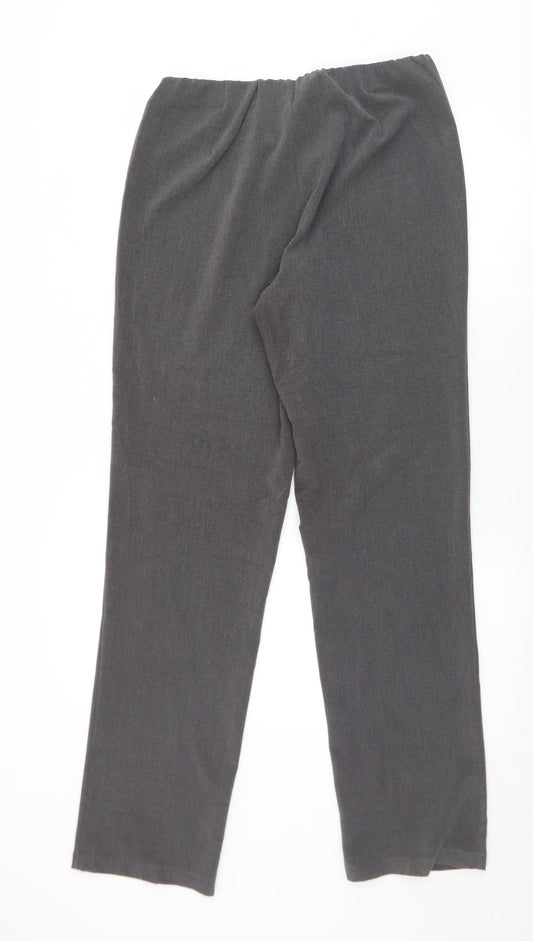 Doris Womens Grey Polyester Dress Pants Trousers Size 12 L32 in Regular