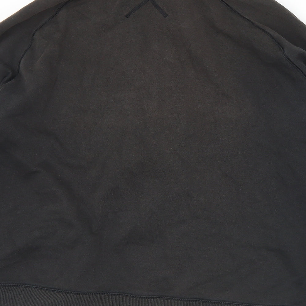 Reebok Womens Black Cotton Full Zip Sweatshirt Size 2XL Zip