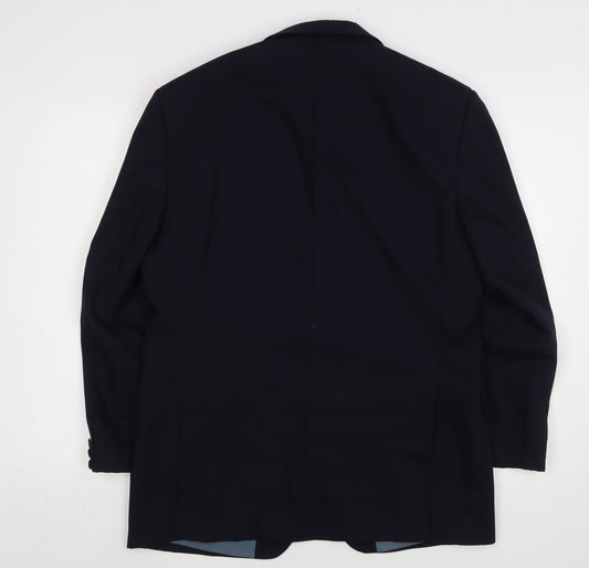 Marks and Spencer Mens Blue Wool Jacket Suit Jacket Size 40