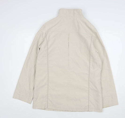 Klassik Womens Beige Jacket Size 10 Zip