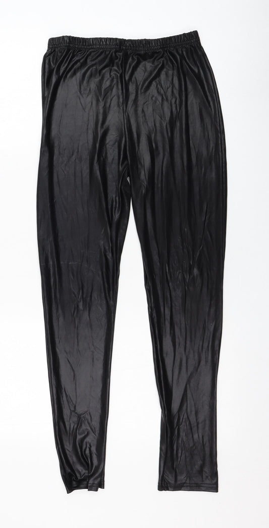Quiz Womens Black Polyester Capri Leggings Size M L27 in