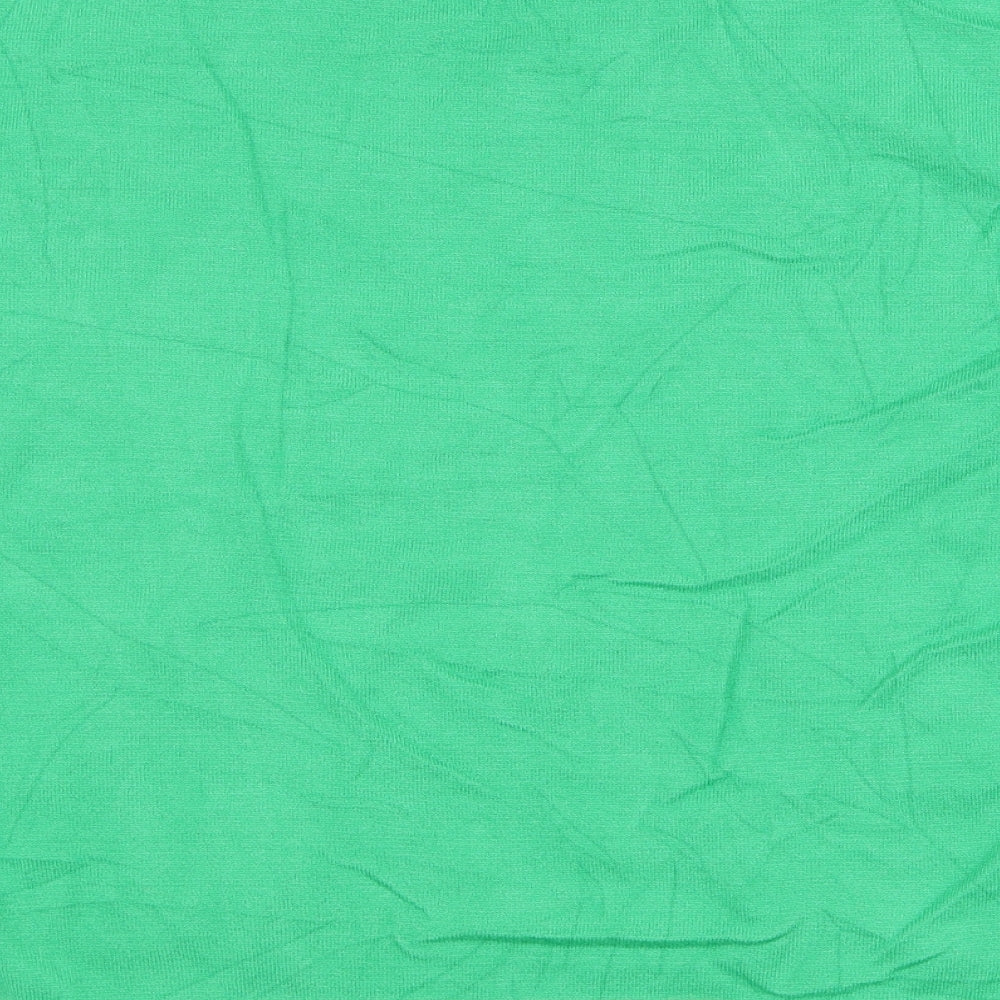 Marks and Spencer Womens Green V-Neck Viscose Pullover Jumper Size 8