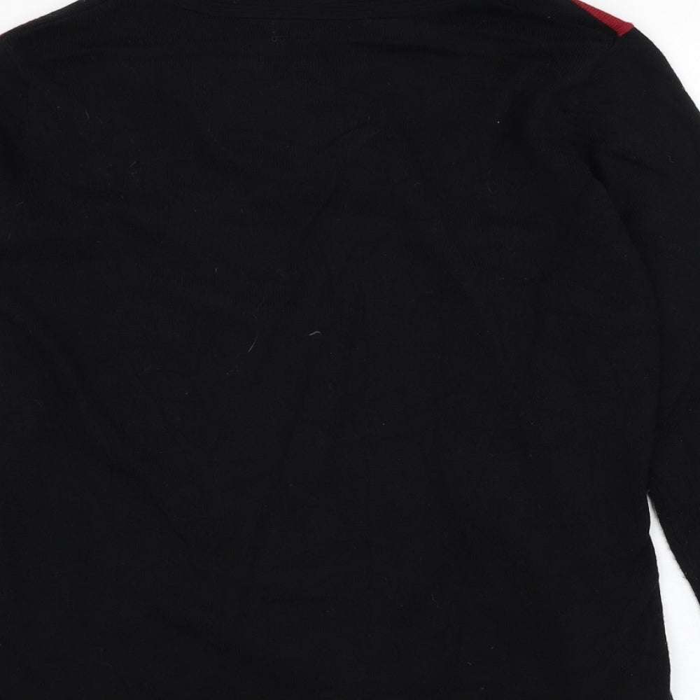 BM Womens Black Roll Neck Acrylic Pullover Jumper Size S