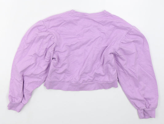 Studio Girls Purple Cotton Pullover Sweatshirt Size 10-11 Years Pullover - Radiate Positivity