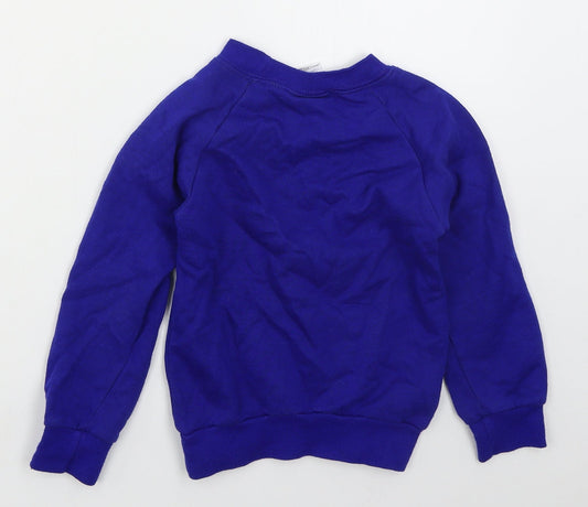 Tru Form Boys Blue Acrylic Pullover Sweatshirt Size 3-4 Years Pullover
