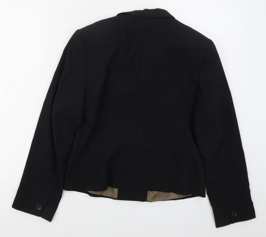 Minuet Womens Black Polyester Jacket Suit Jacket Size 10