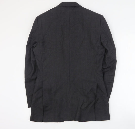 Racing Green Mens Grey  Wool Jacket Blazer Size S