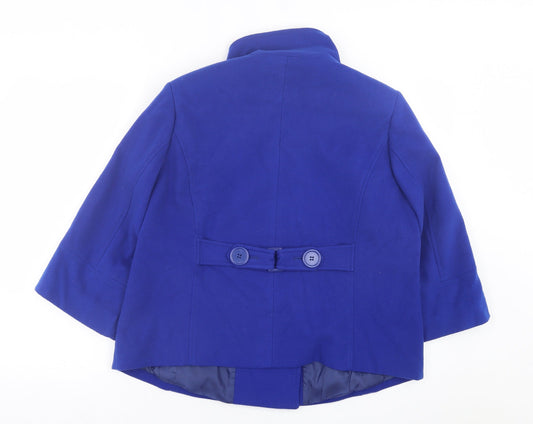 Joanna Hope Womens Blue Jacket Size 14 Button