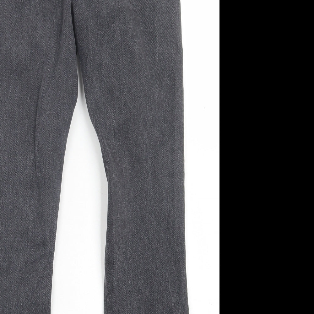 Topshop Womens Black Cotton Straight Jeans Size 28 in L30 in Regular Button
