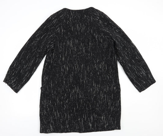 Soon Womens Black Pea Coat Coat Size 12 Button