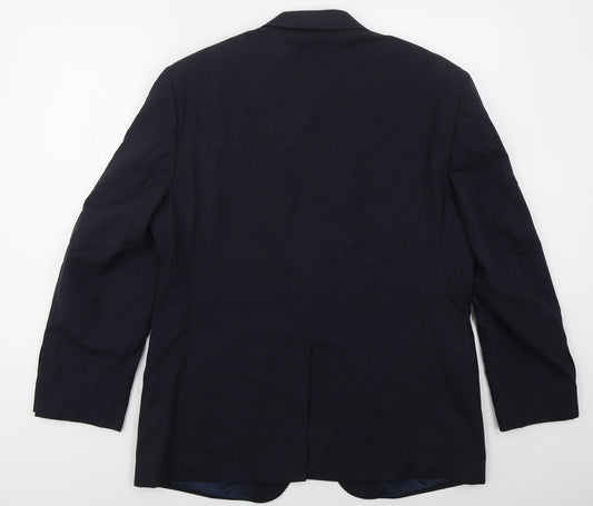 Marks and Spencer Mens Blue Wool Jacket Suit Jacket Size 42