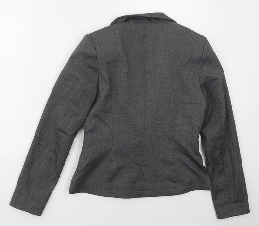 Warehouse Womens Grey Polyester Jacket Suit Jacket Size 12