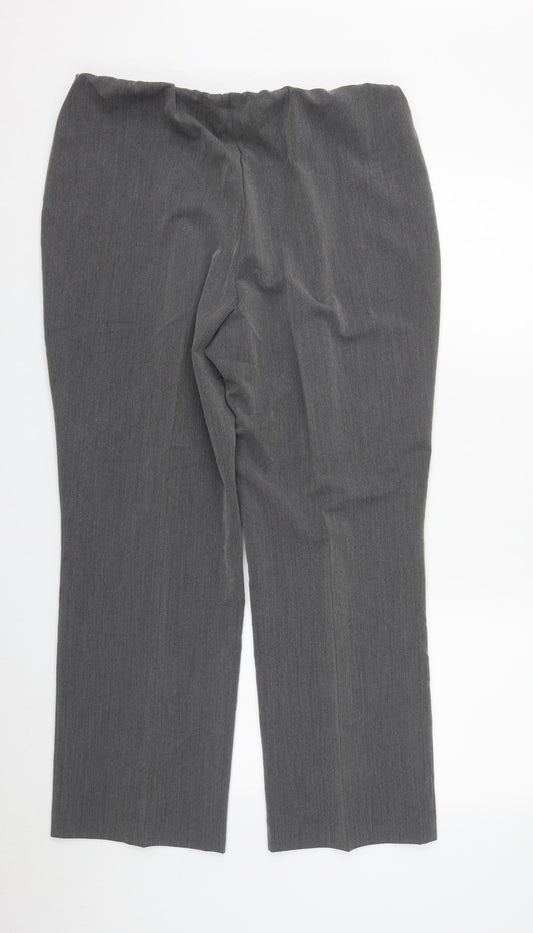 Bonmarché Womens Grey Polyester Trousers Size 16 L29 in Regular