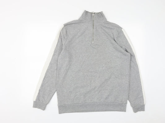 ASOS Mens Grey Cotton Pullover Sweatshirt Size S