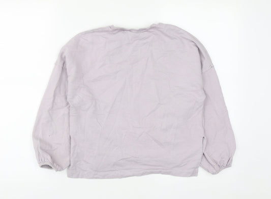 NEXT Girls Purple Cotton Pullover Sweatshirt Size 10 Years