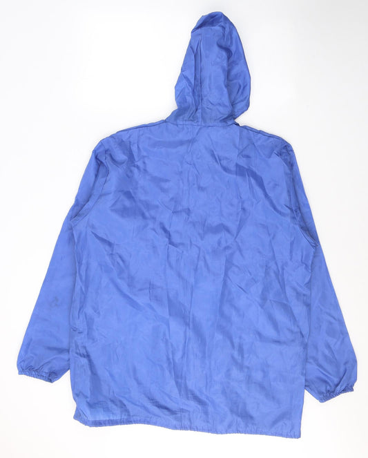 Protection Womens Blue Rain Coat Coat Size M Zip
