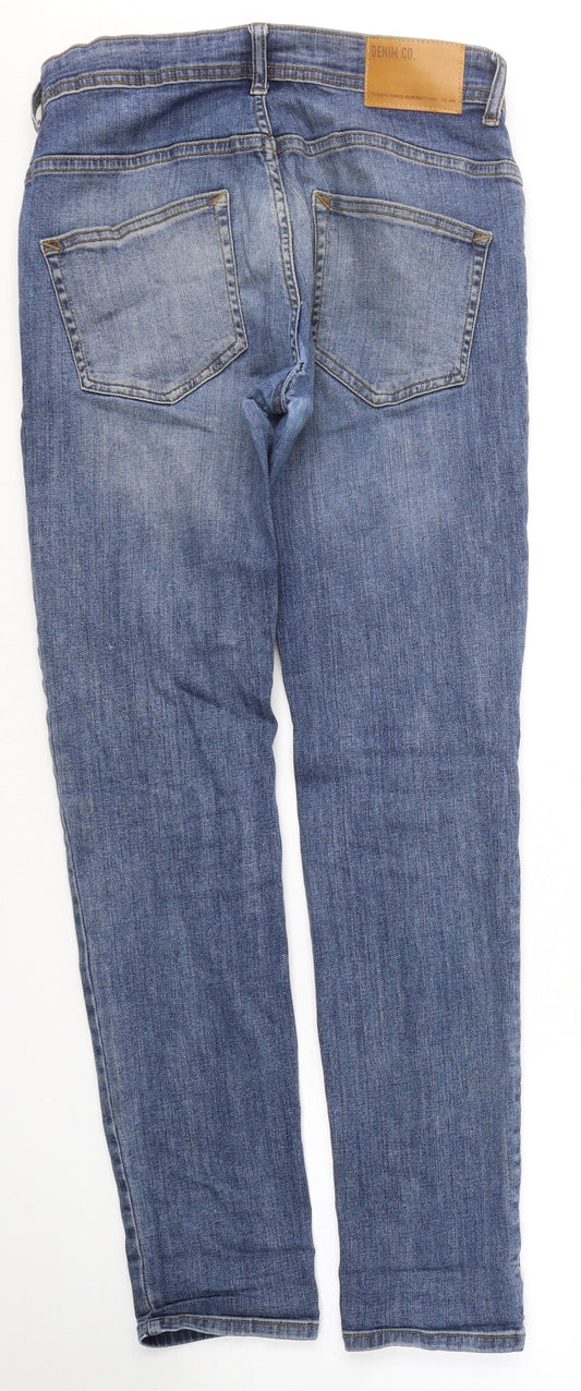 Denim & Co. Mens Blue Cotton Skinny Jeans Size 28 in L30 in Slim Button