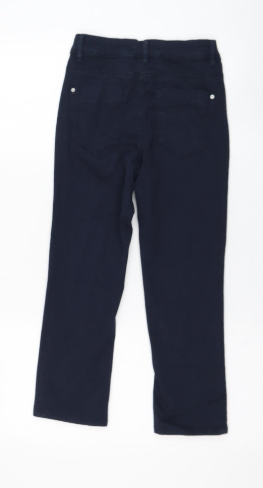 Cache Cache Womens Blue Polyester Cropped Jeans Size 24 in L22 in Regular Zip