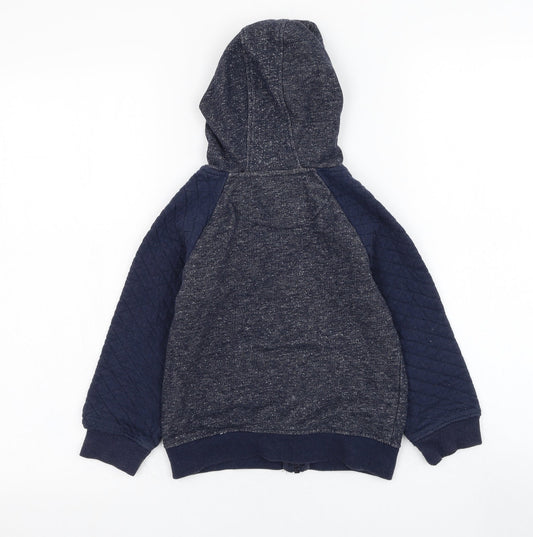 Primark Boys Blue Polyester Full Zip Hoodie Size 6-7 Years Zip