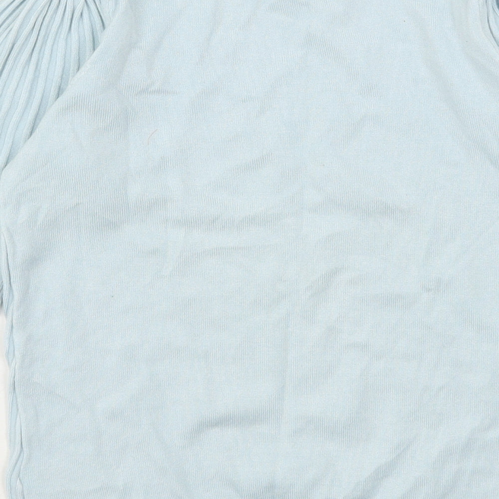 Marks and Spencer Womens Blue Round Neck Viscose Pullover Jumper Size 6