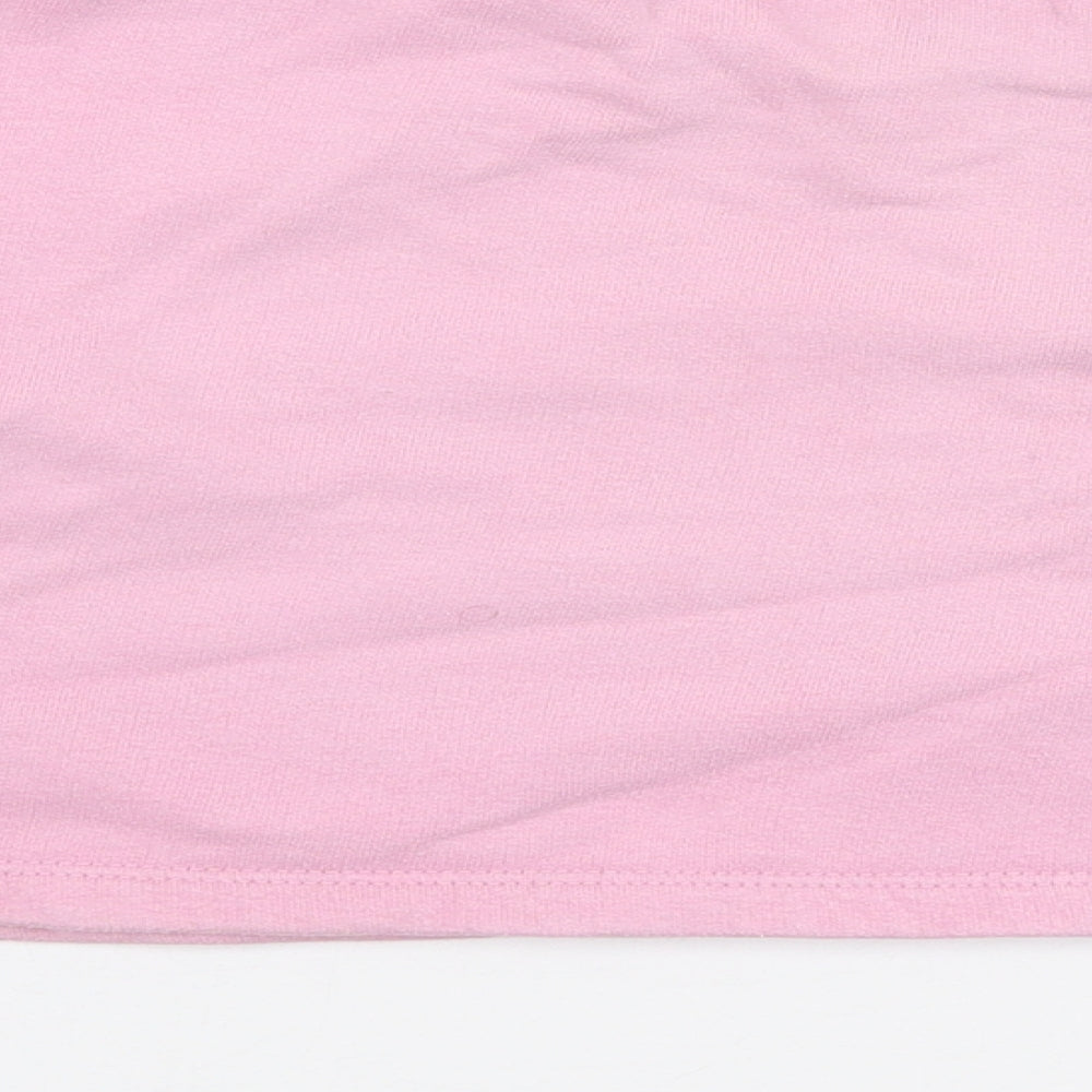 ellesse Girls Pink Floral Cotton Pullover Sweatshirt Size 8-9 Years Pullover