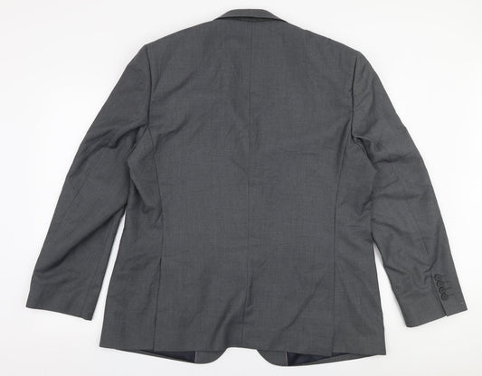 George Mens Grey Polyester Jacket Suit Jacket Size 44